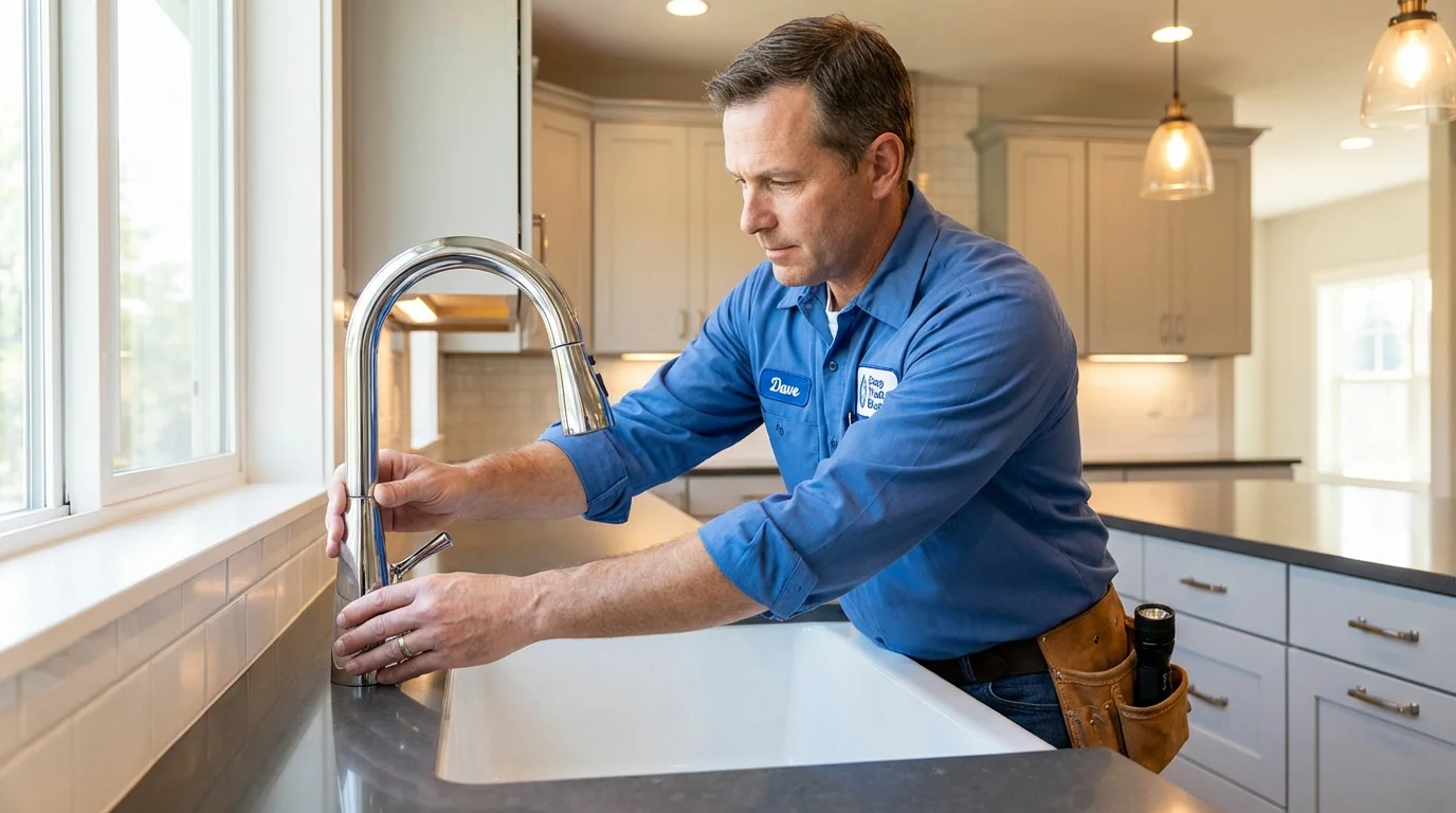 Kitchen faucet installation by Johns Plumbing LLC in Scottdale