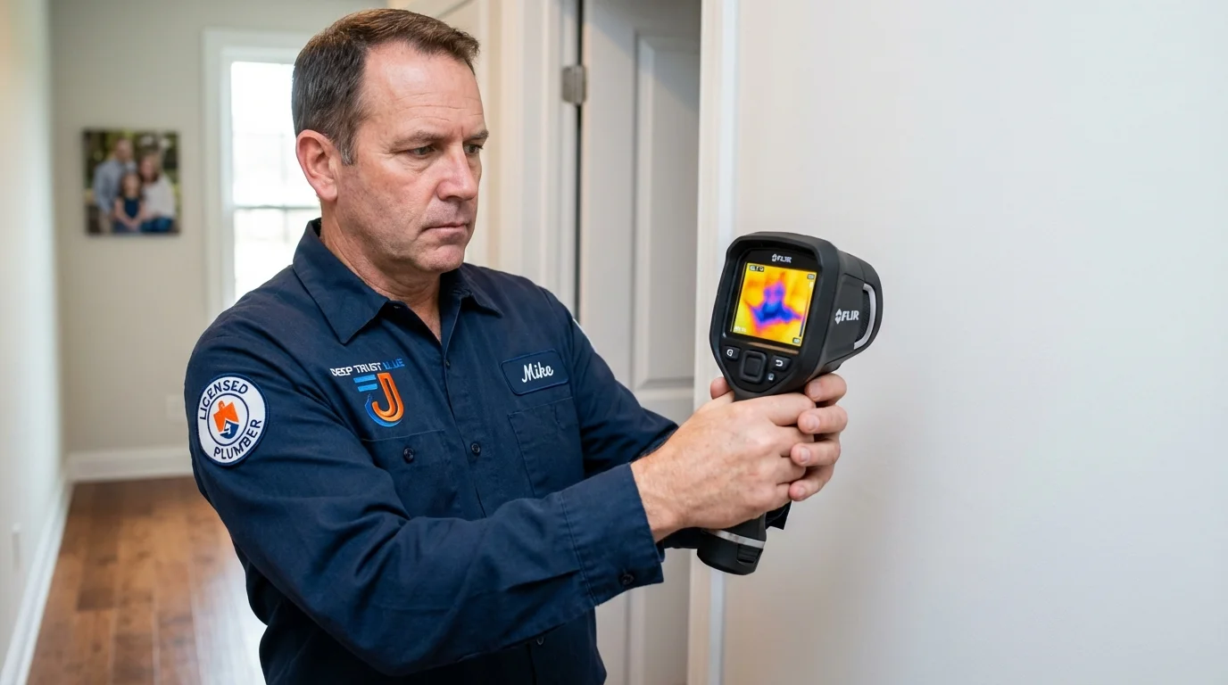 Thermal imaging leak detection by Johns Plumbing LLC in Scottdale